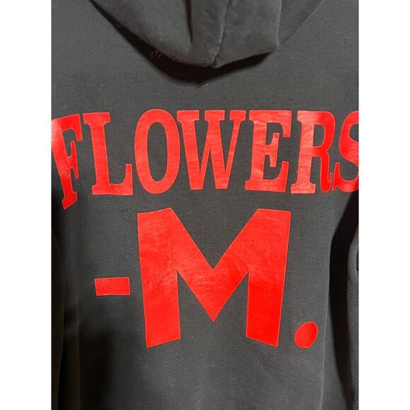 EMline LA Hoodie Black Size Small Imagines on front verbiage on arm and back - Picture 6 of 9